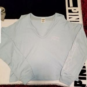 Pink Cold Shoulder Top